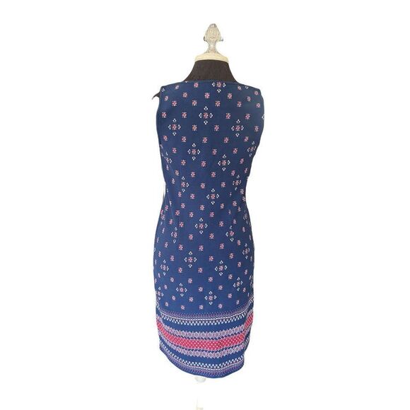 Talbots Blue, Red, and White Paisley Dress (Medium Petite) - Picture 5 of 8